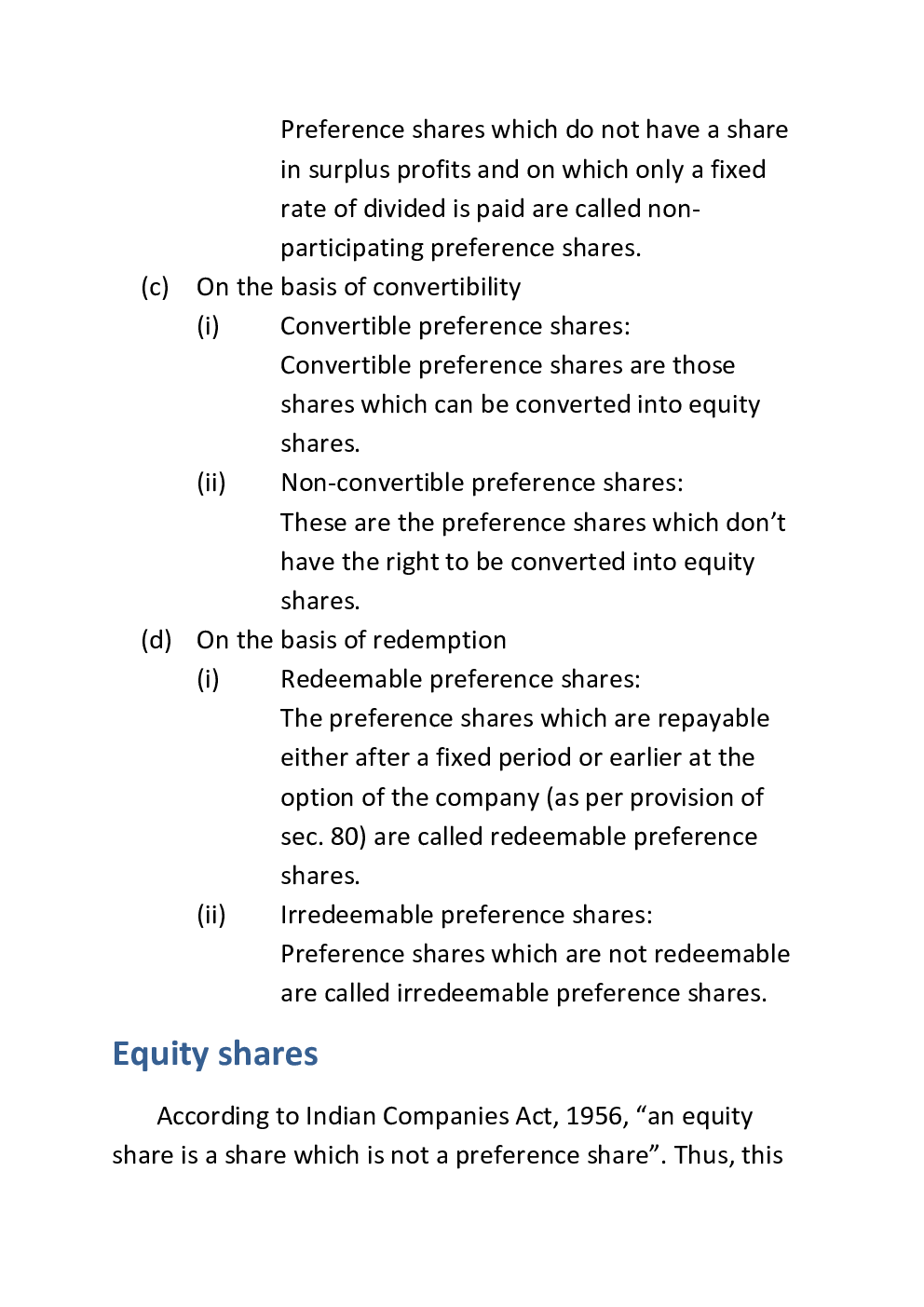 CBSE Class 12 Accountany Revision Notes Capital Account : Issue Of Shares - Page 4