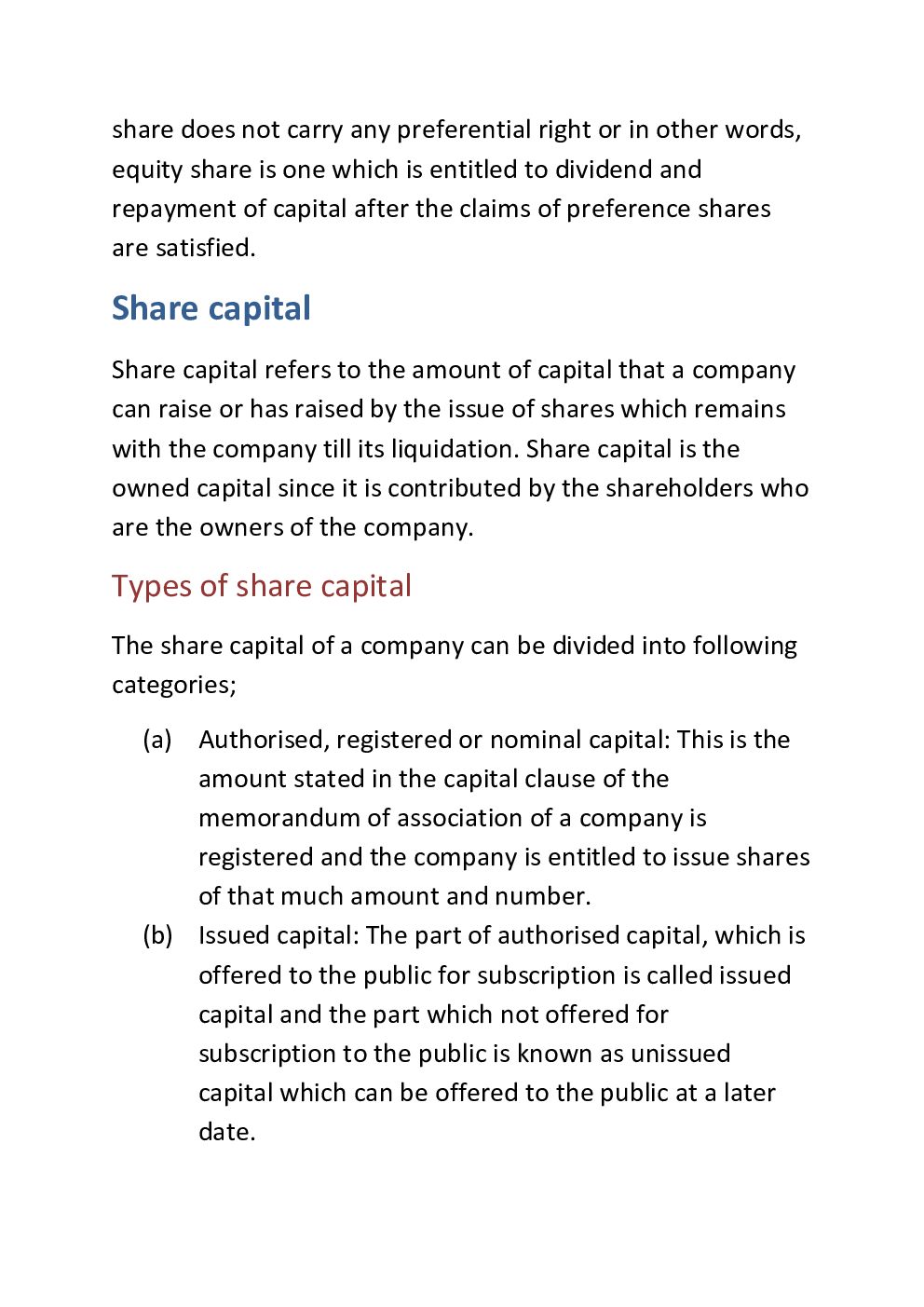 CBSE Class 12 Accountany Revision Notes Capital Account : Issue Of Shares - Page 5