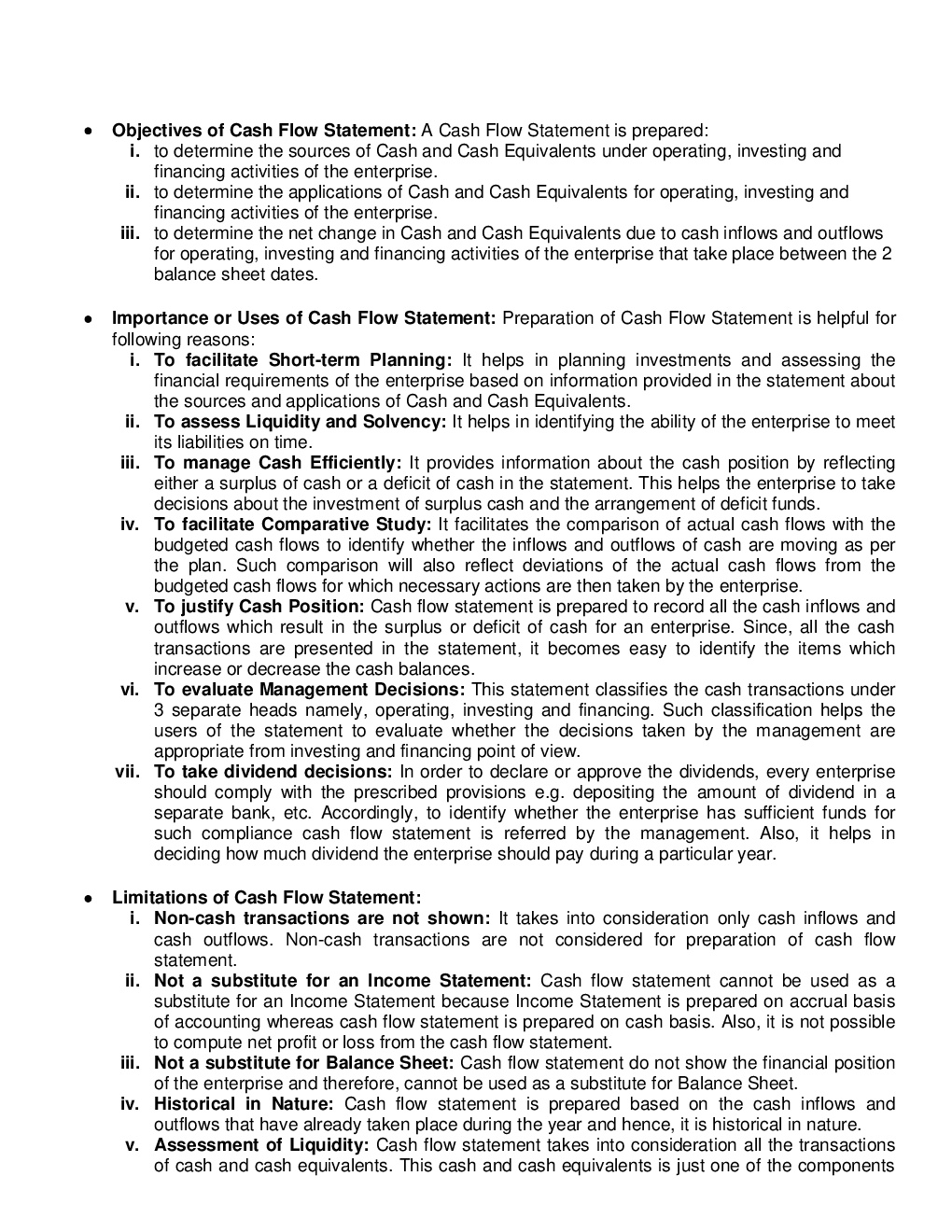 CBSE Class 12 Accountany Revision Notes Cash Flow Statements - Page 3
