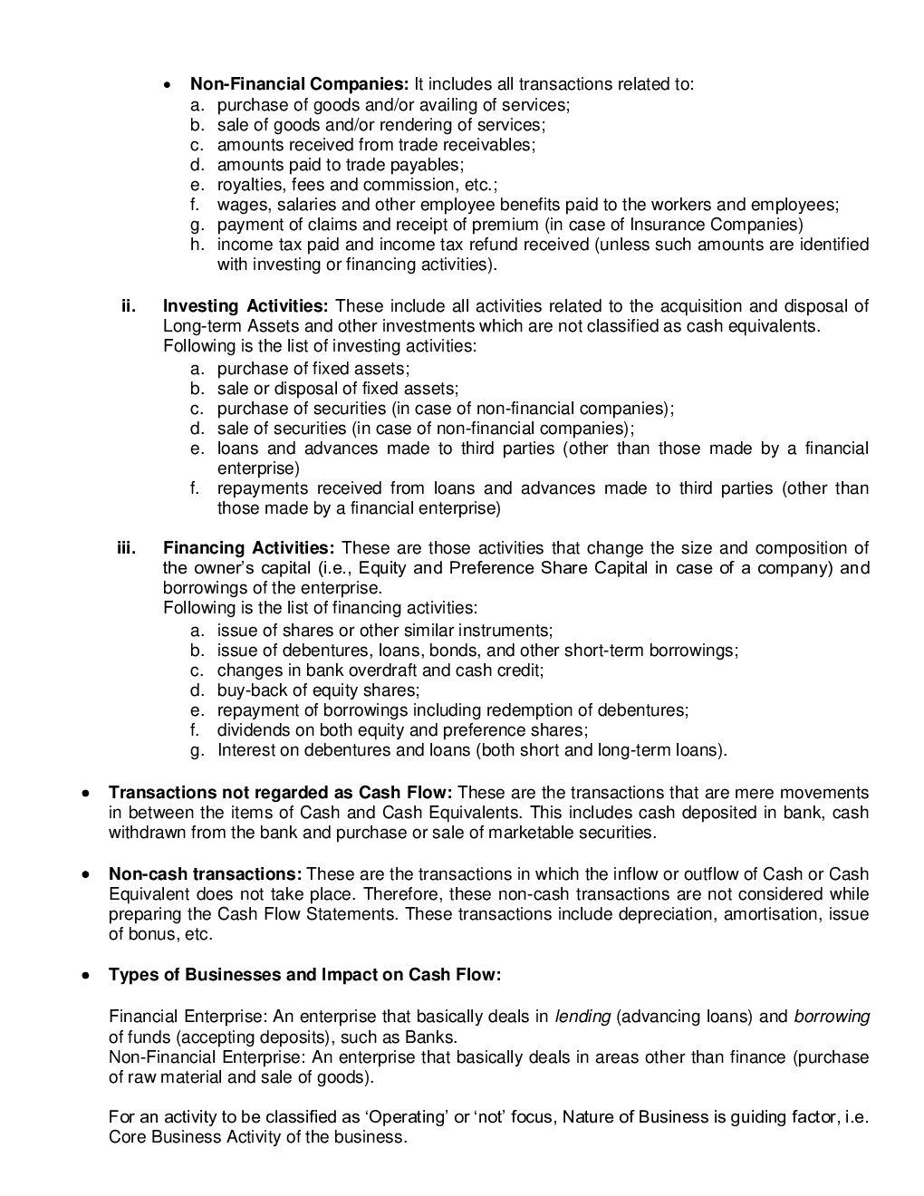 CBSE Class 12 Accountany Revision Notes Cash Flow Statements - Page 5
