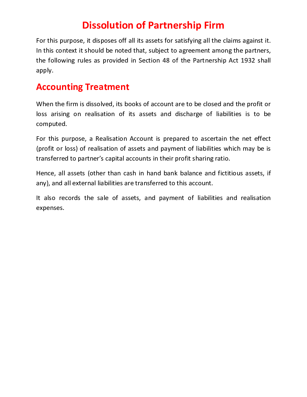 CBSE Class 12 Accountany Revision Notes Dissolution Of Partnership Firm - Page 3