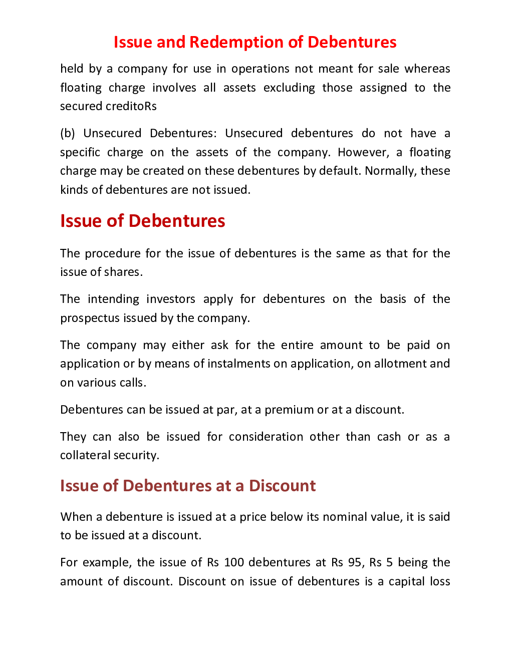 CBSE Class 12 Accountany Revision Notes Issue And Redemption Of Debentures - Page 4
