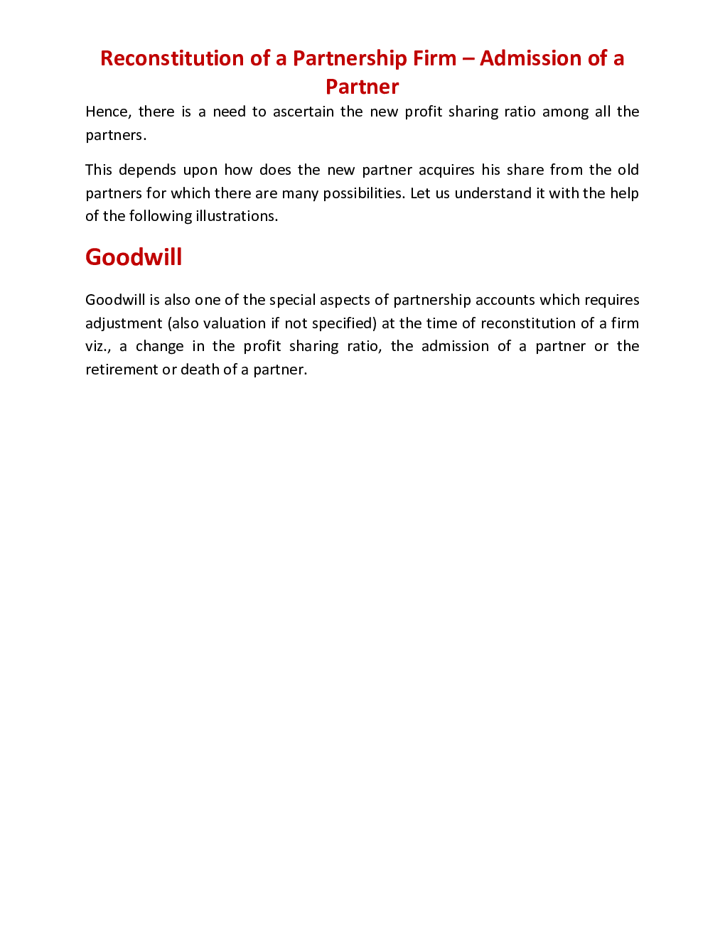 CBSE Class 12 Accountany Revision Notes Reconstitution Of A Partnership Firm – Admission Of A Partner - Page 4