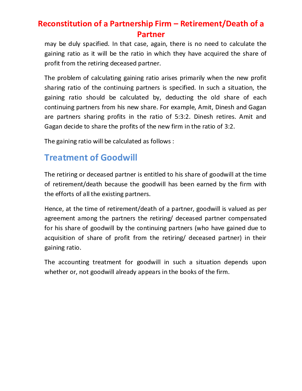 CBSE Class 12 Accountany Revision Notes Reconstitution Of A Partnership Firm Retirement Death Of A Partner - Page 4