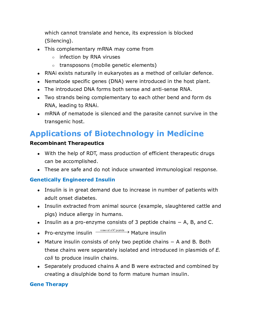 CBSE Class 12 Biology Revision Notes Biotechnology And Its Applications - Page 3