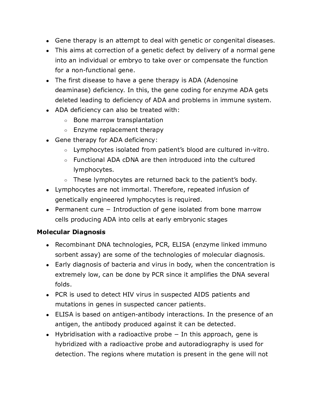 CBSE Class 12 Biology Revision Notes Biotechnology And Its Applications - Page 4