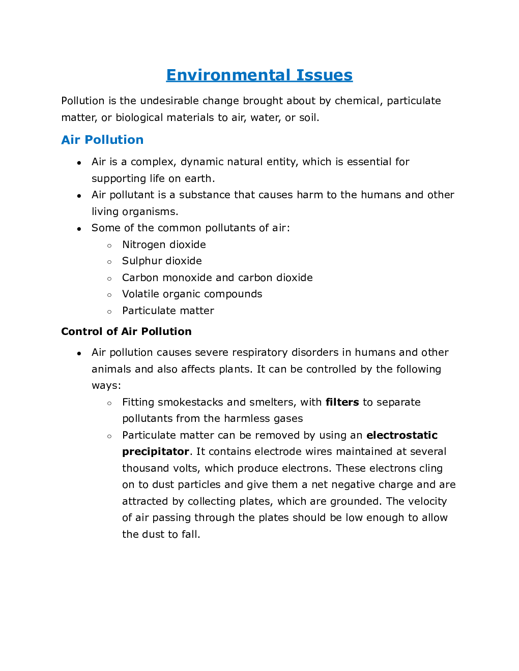 CBSE Class 12 Biology Revision Notes Environmental Issues - Page 2