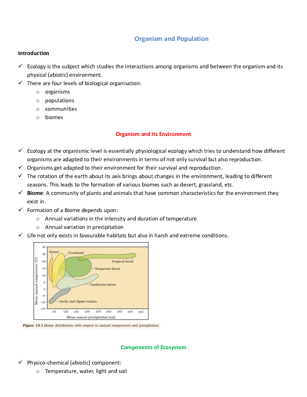CBSE Class 12 Biology Revision Notes Organism and Population - Page 2