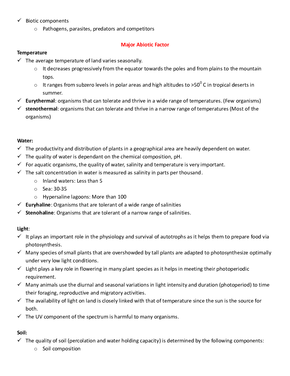 CBSE Class 12 Biology Revision Notes Organism and Population - Page 3