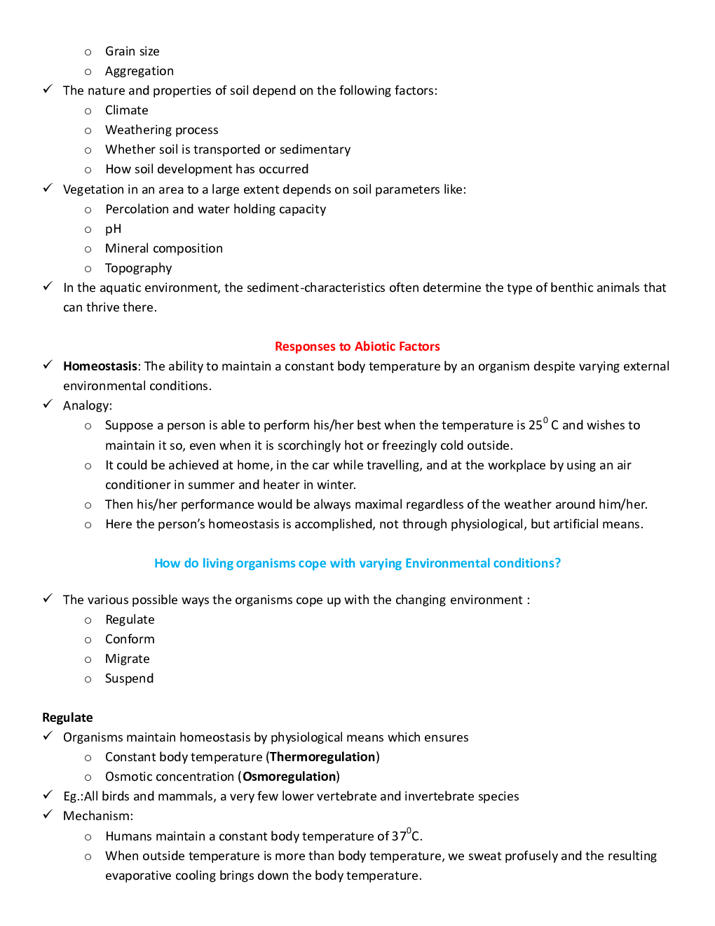 CBSE Class 12 Biology Revision Notes Organism and Population - Page 4