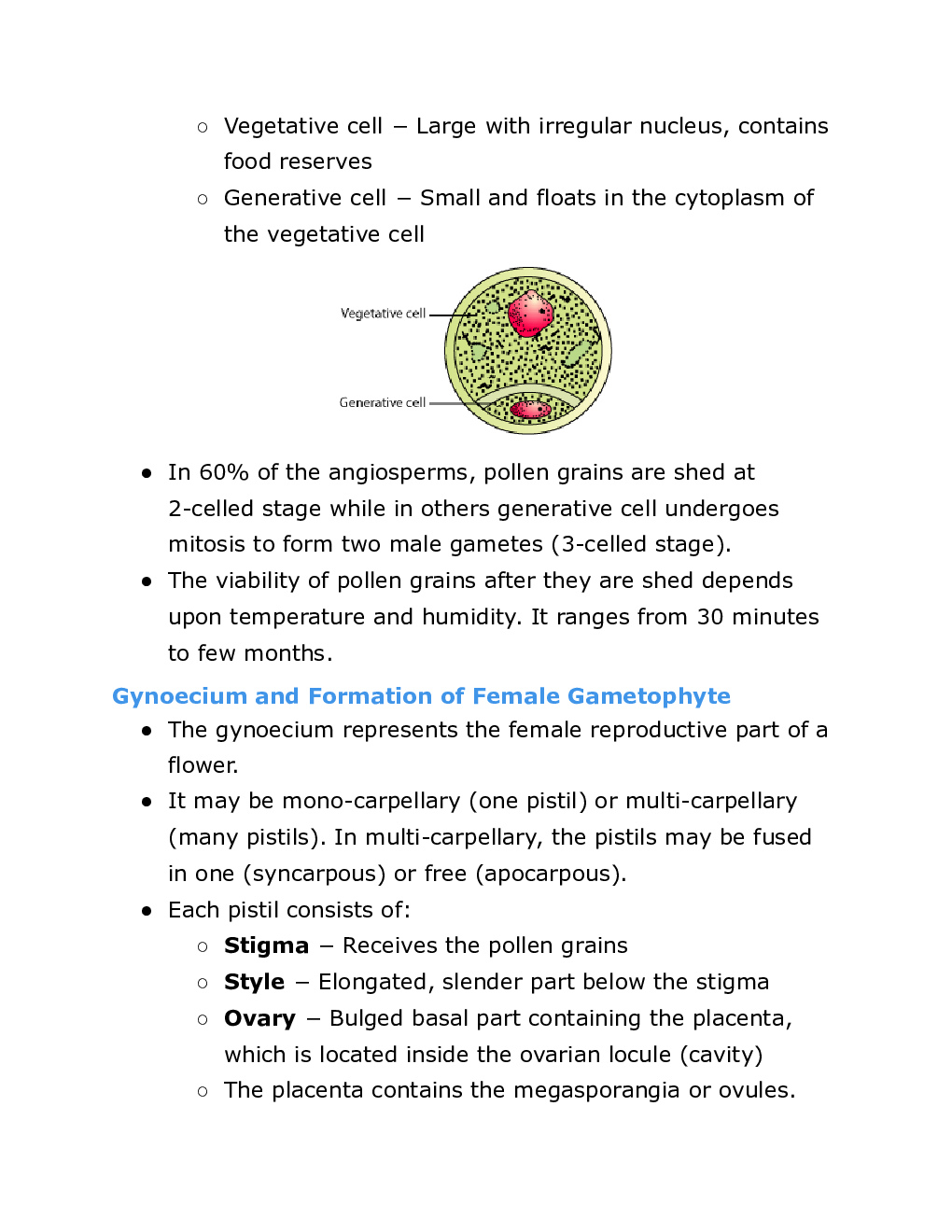 CBSE Class 12 Biology Revision Notes Sexual Reproduction In Flowering Plants - Page 5