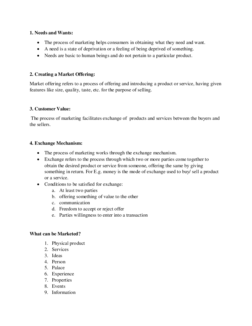 CBSE Class  12 Business Studies Revision Notes  Marketing - Page 3