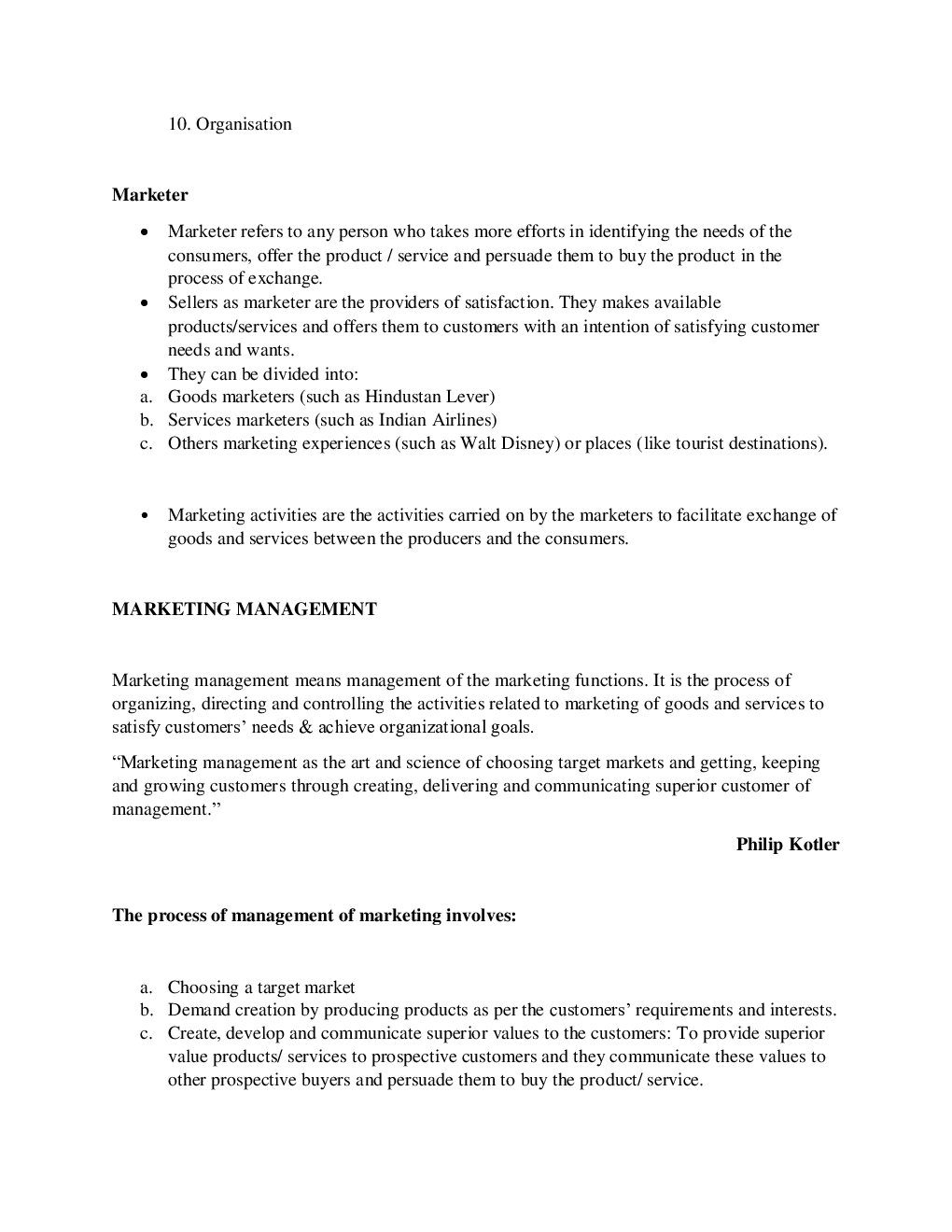 CBSE Class  12 Business Studies Revision Notes  Marketing - Page 4