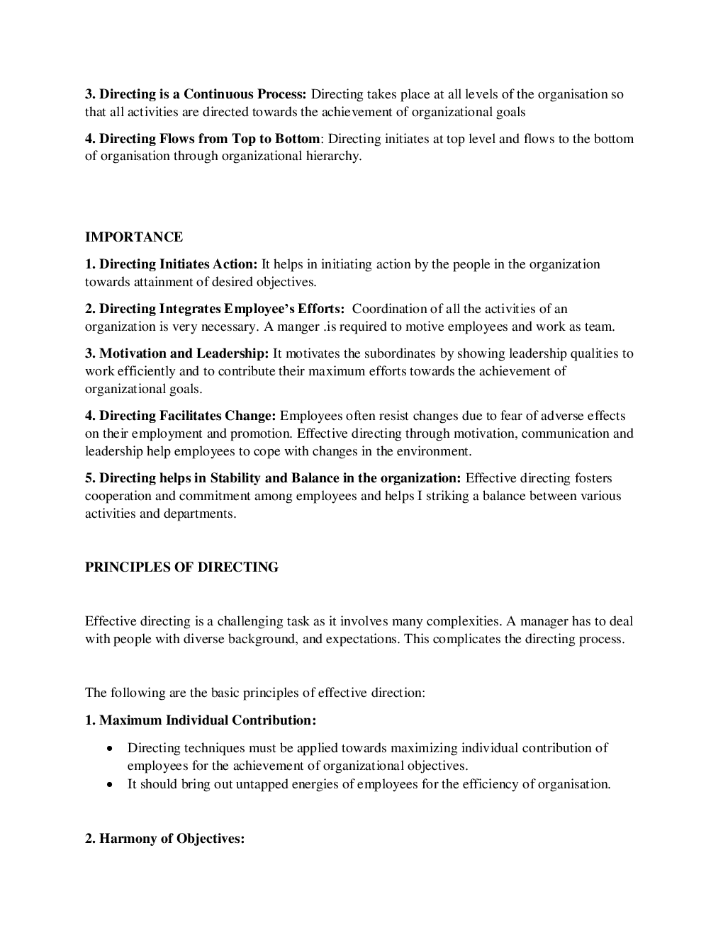 CBSE Class  12 Business Studies Revision Notes Directing - Page 3