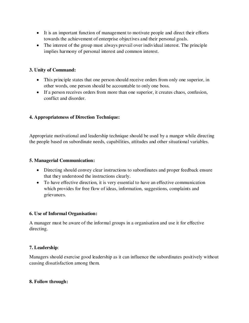 CBSE Class  12 Business Studies Revision Notes Directing - Page 4