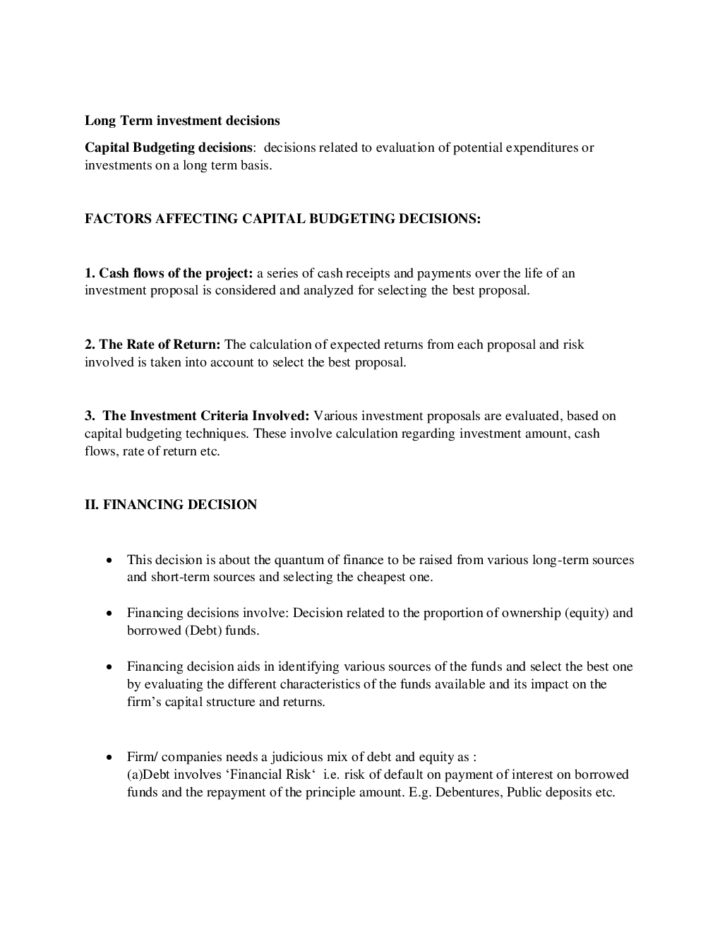 CBSE Class  12 Business Studies Revision Notes Financial Management - Page 5
