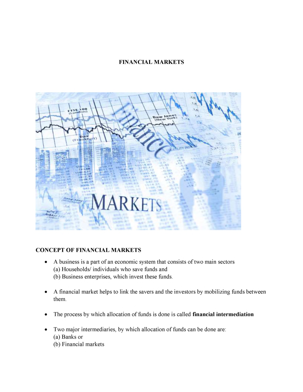 CBSE Class  12 Business Studies Revision Notes Financial Markets - Page 2