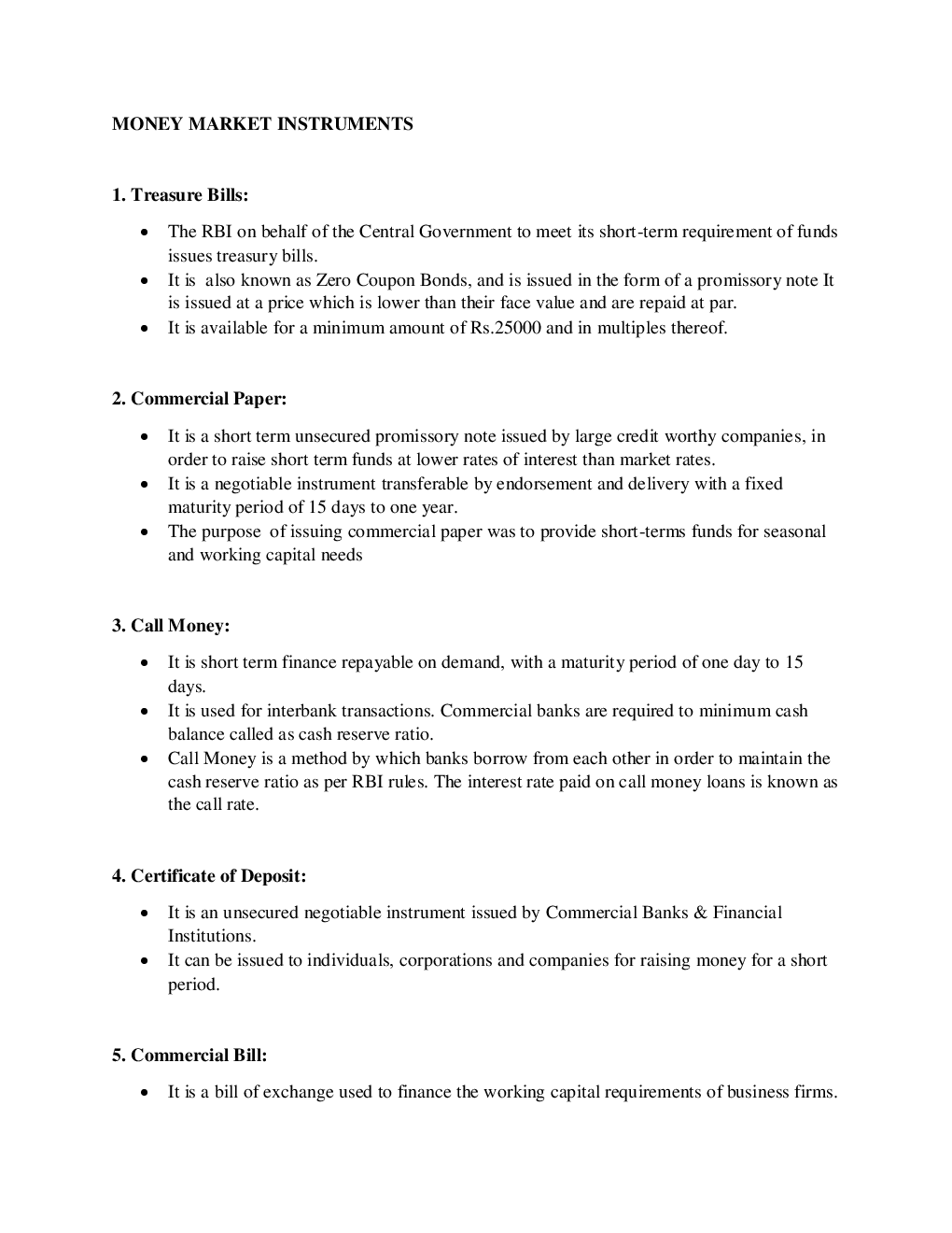 CBSE Class  12 Business Studies Revision Notes Financial Markets - Page 5