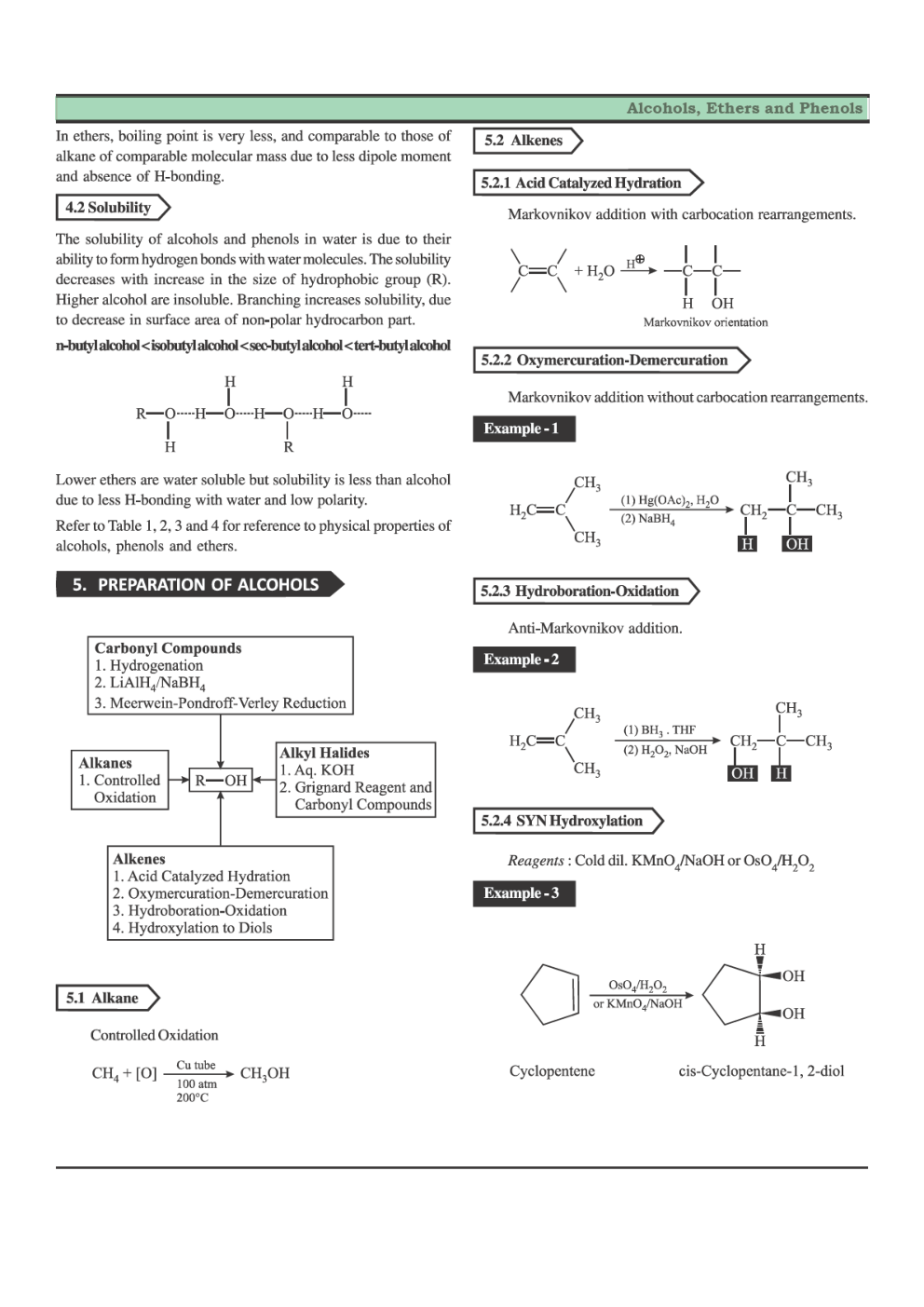 CBSE Class 12 Chemistry Revision Notes Alcohols, Phenols And Ethers - Page 3