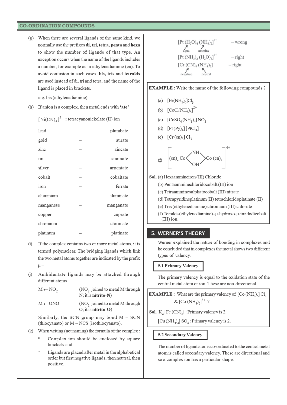 CBSE Class 12 Chemistry Revision Notes Coordination Compounds - Page 4