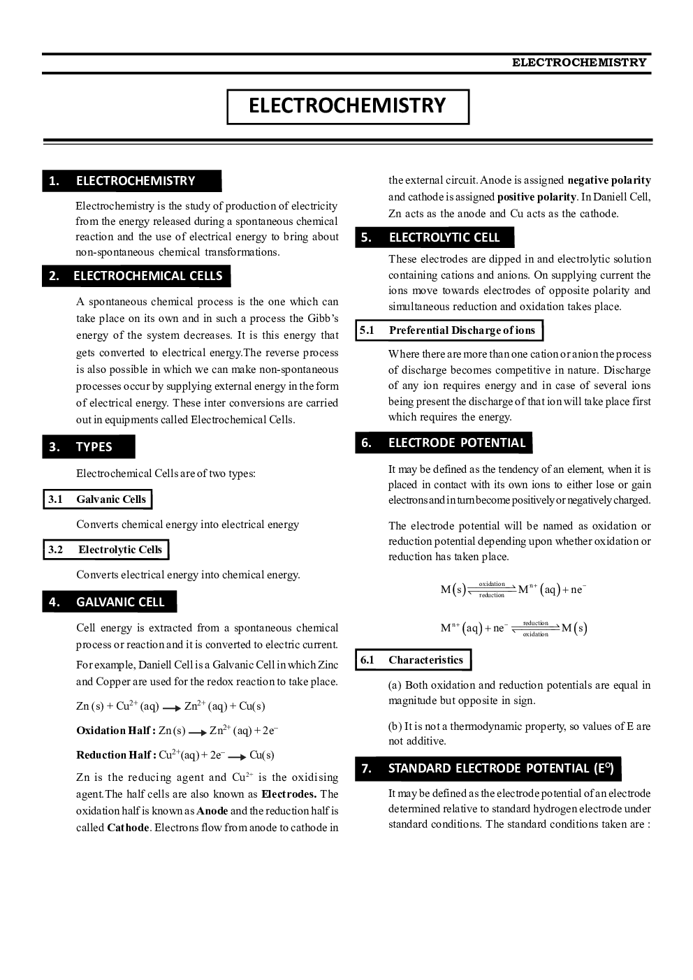 CBSE Class 12 Chemistry Revision Notes Electro Chemistry - Page 2