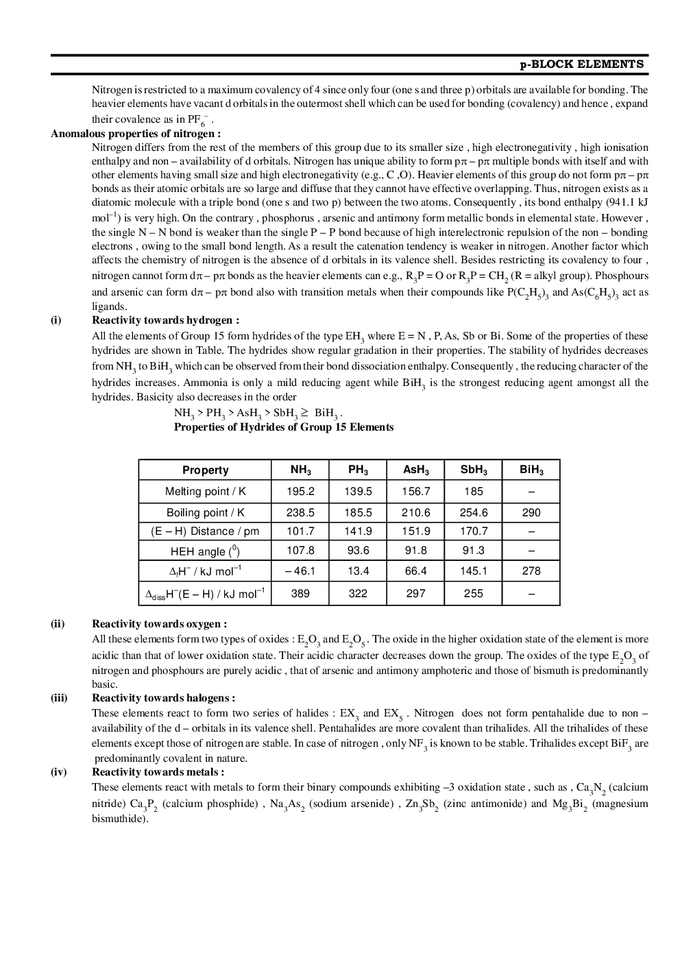CBSE Class 12 Chemistry Revision Notes The p-Block Elements - Page 3