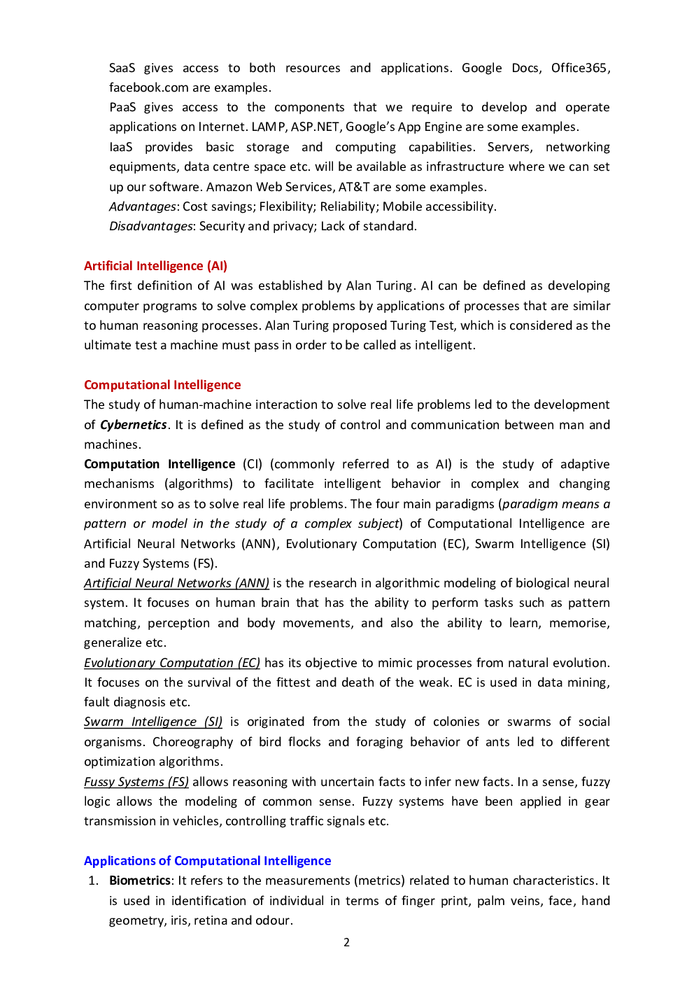 CBSE Class 12 Computer Science Revision Notes Advances In Computing - Page 3