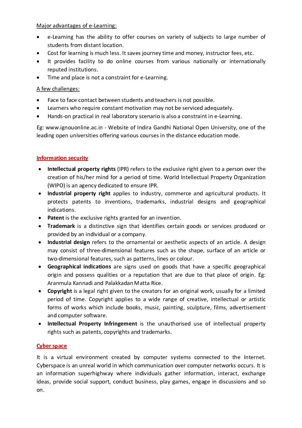 CBSE Class 12 Computer Science Revision Notes ICT And Society - Page 4