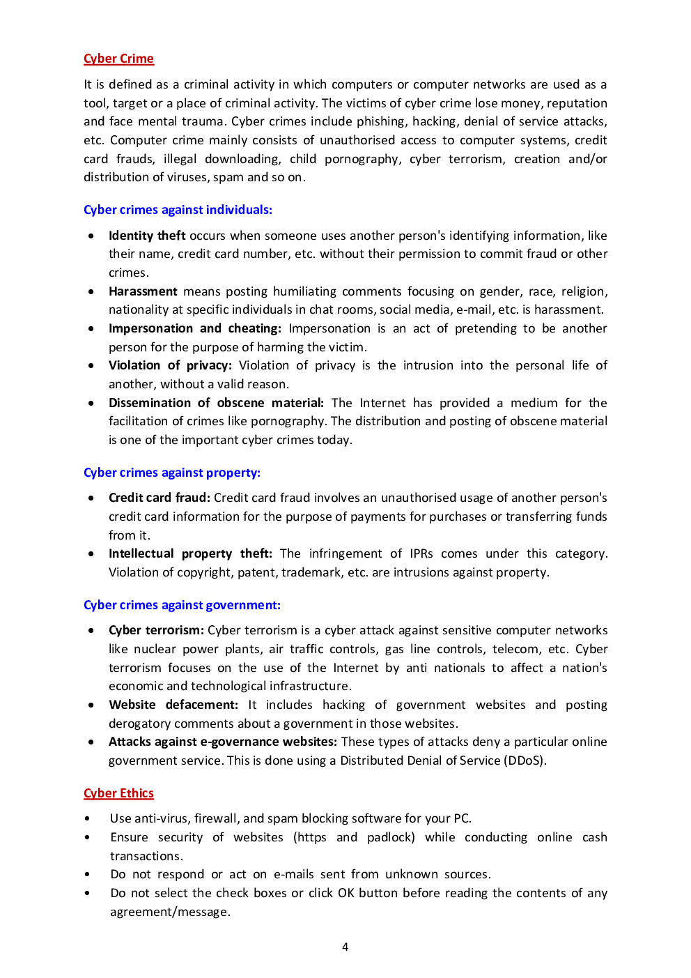 CBSE Class 12 Computer Science Revision Notes ICT And Society - Page 5