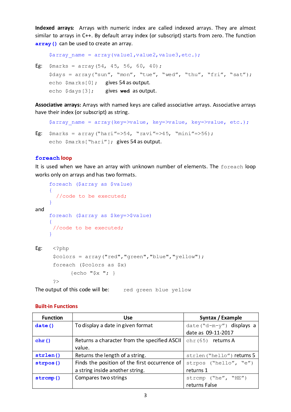 CBSE Class 12 Computer Science Revision Notes Server Side Scripting Using PHP - Page 4