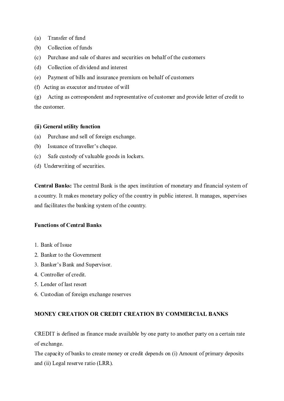 Download CBSE Class 12 Economics Revision Notes Money And Banking PDF Online