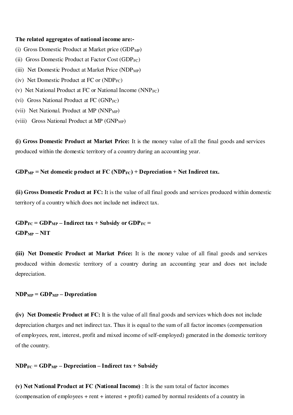 CBSE Class 12 Economics Revision Notes National Income Accounting - Page 4
