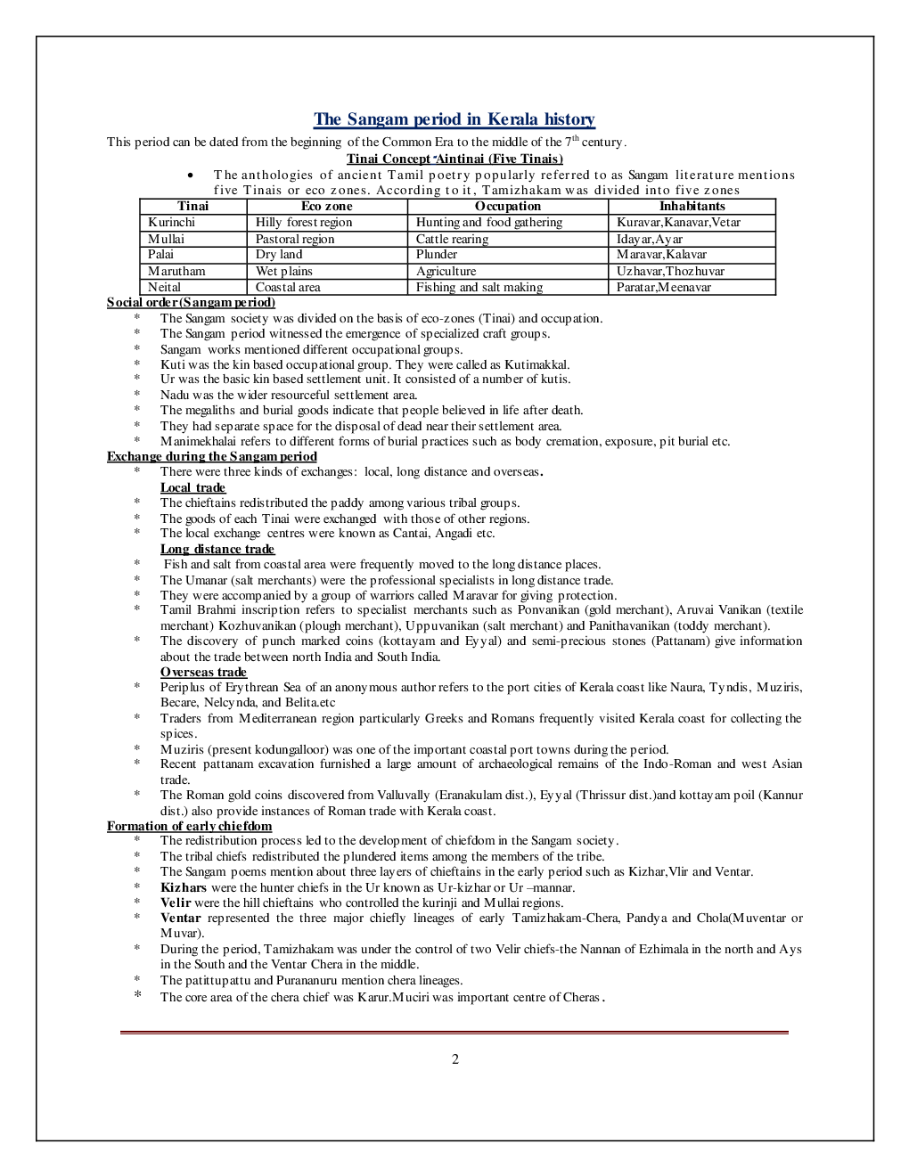 CBSE Class 12 History Revision Notes Pre-Modern Kerala: Economy, Society And Polity - Page 3