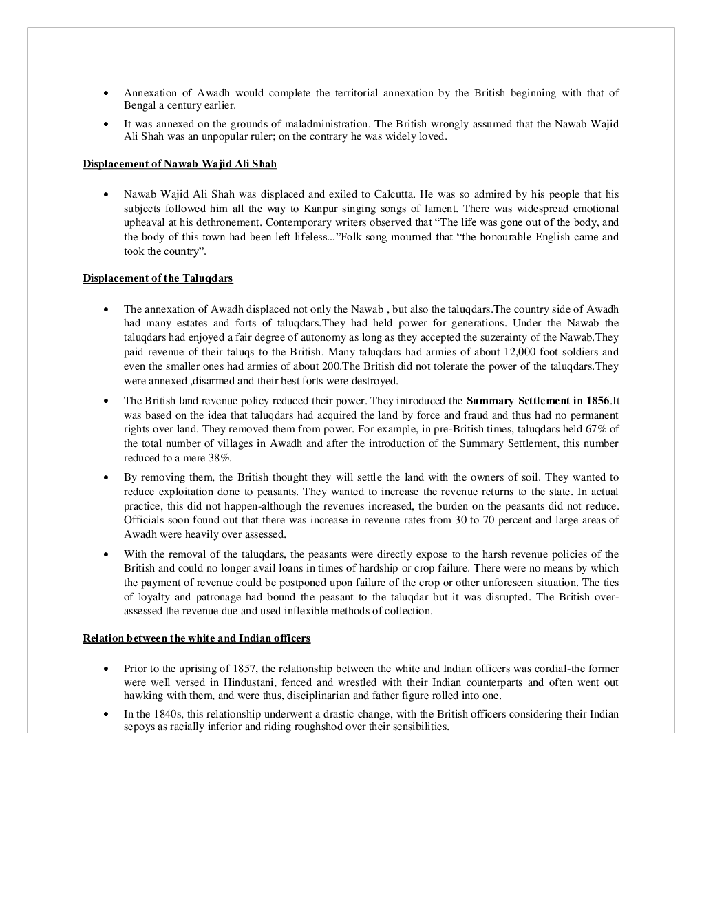 CBSE Class 12 History Revision Notes Rebels And The Raj - Page 4