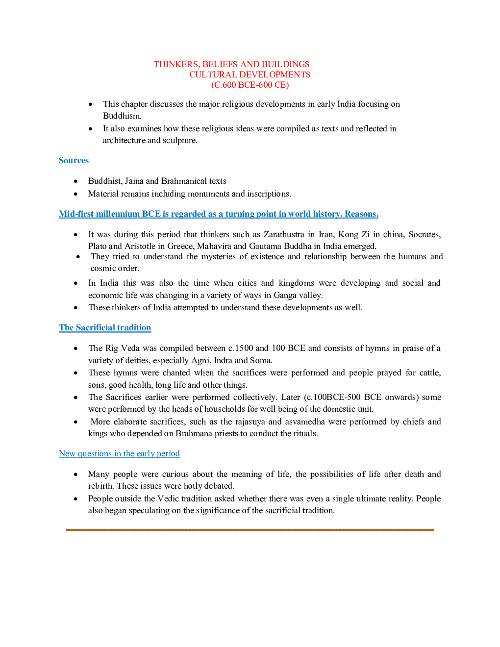 CBSE Class 12 History Revision Notes Theme 4. Thinkers, Beliefs And Buildings Cultural Developments - Page 2