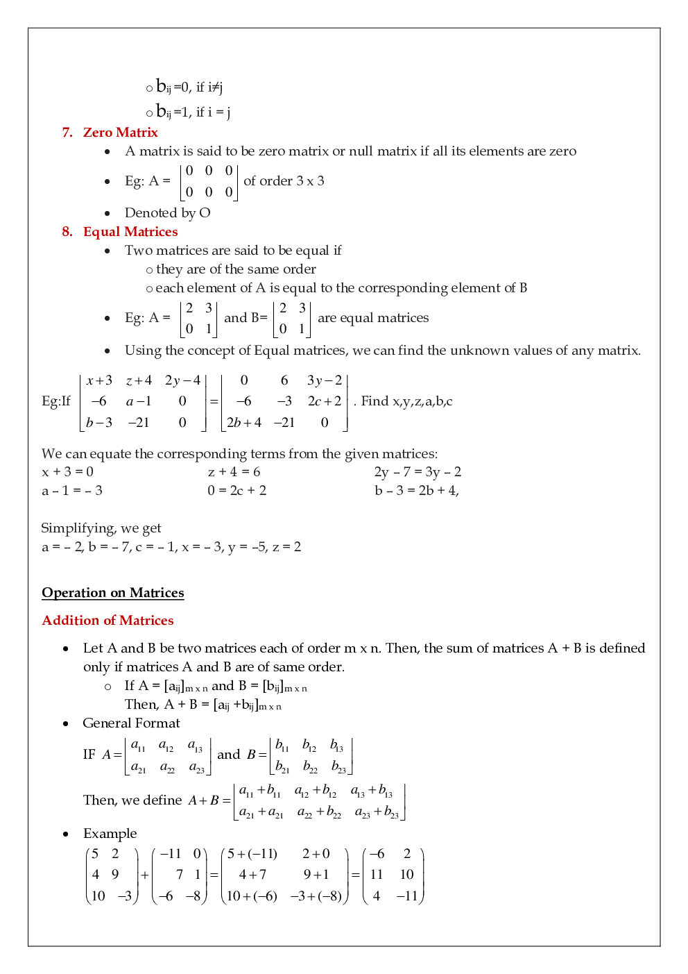 CBSE Class 12 Maths Revision Notes Matrices - Page 5