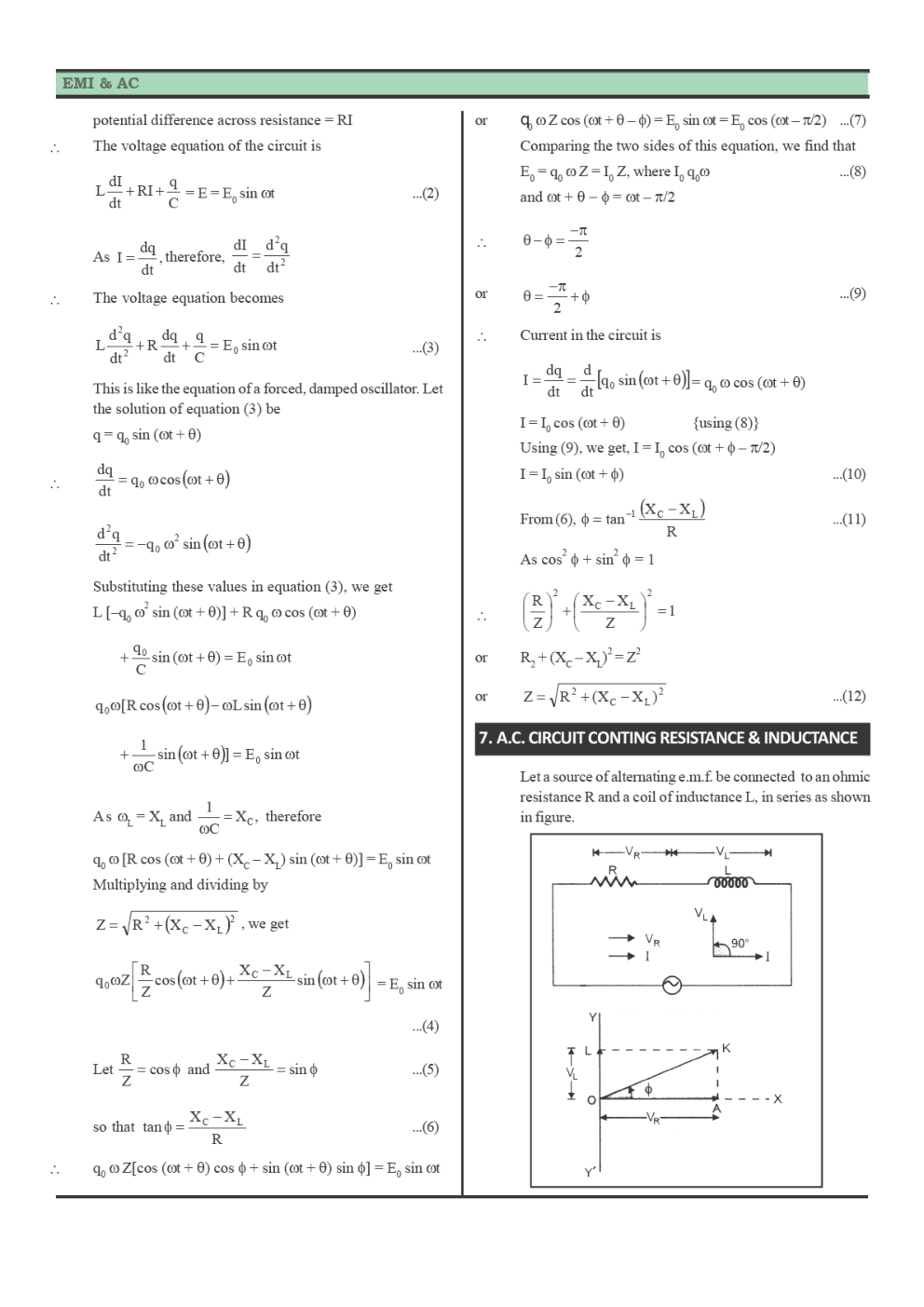 CBSE Class 12 Physics Revision Notes Alternating Current - Page 5