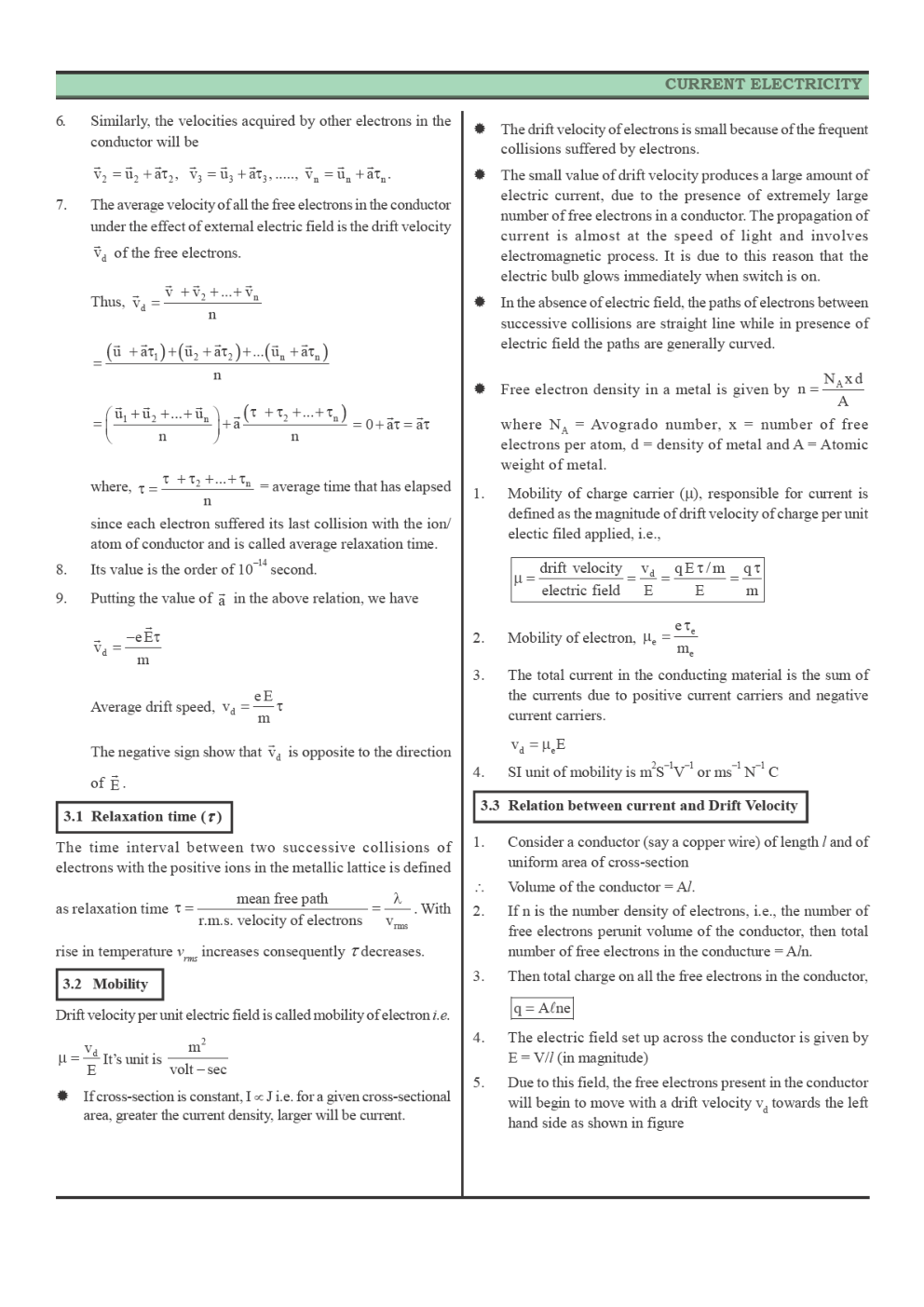 CBSE Class 12 Physics Revision Notes Current Electricity - Page 3