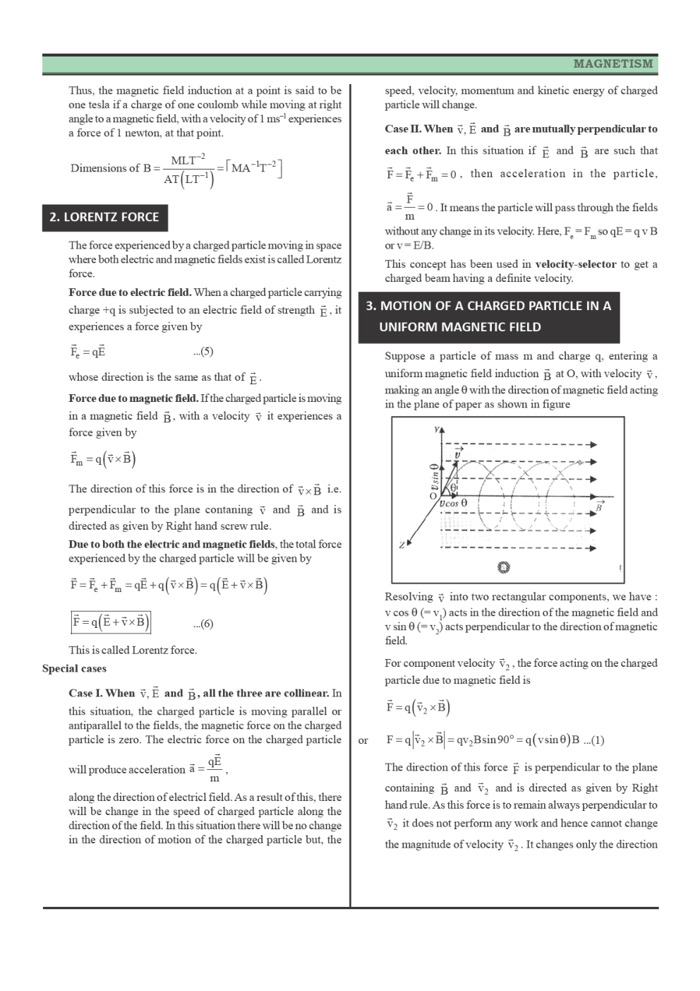CBSE Class 12 Physics Revision Notes Magnetism And Matter - Page 3