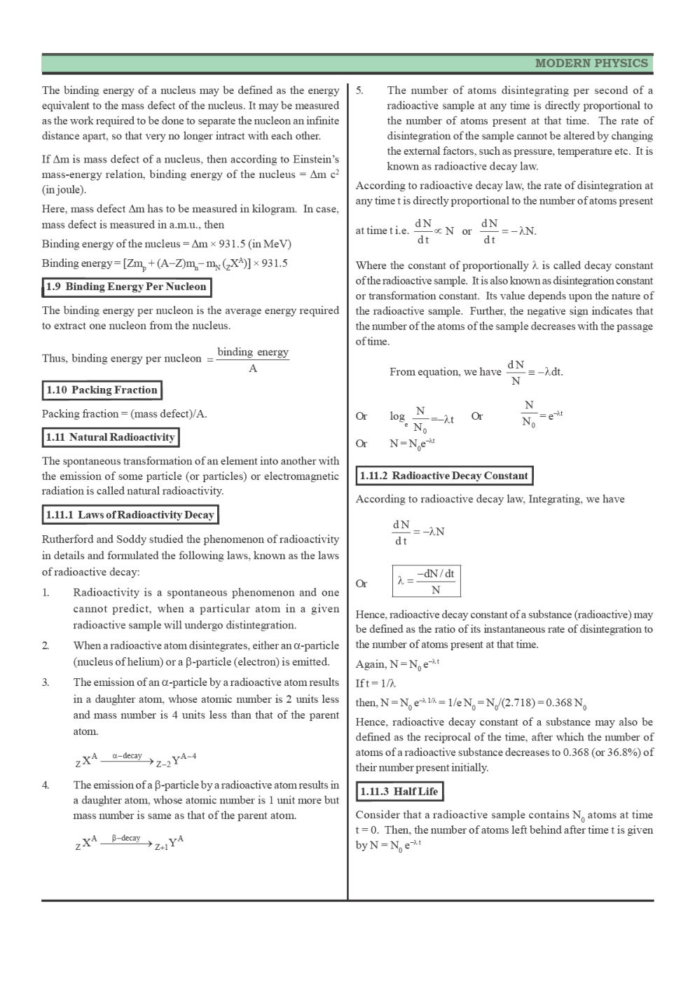CBSE Class 12 Physics Revision Notes Nuclei - Page 3