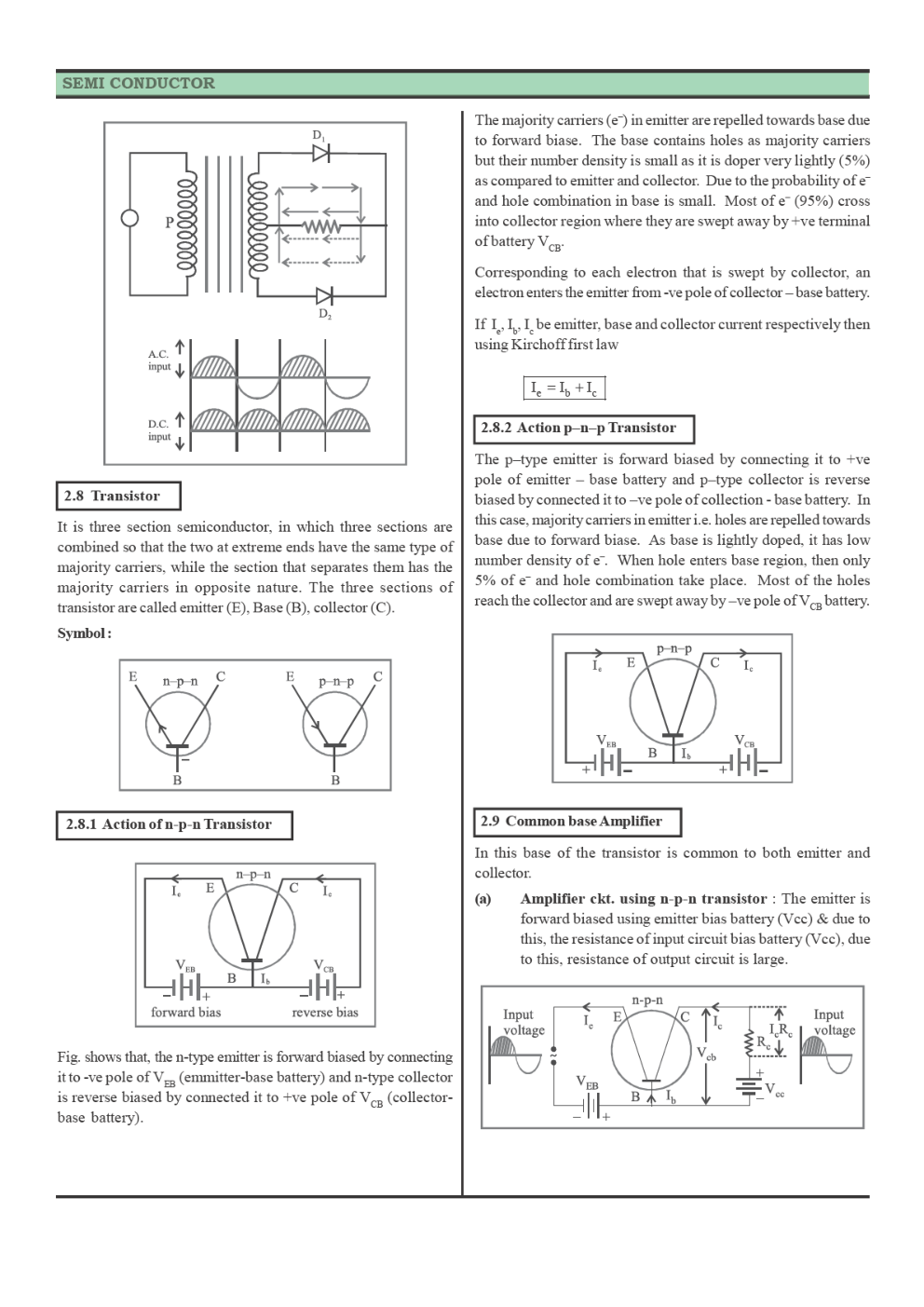 CBSE Class 12 Physics Revision Notes Semiconductor Electronic Material, Devices And Simple Circuits - Page 5