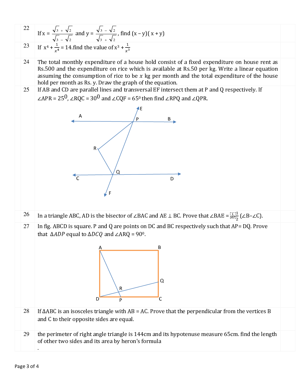 CBSE Mathematics Class IX Previous Year Question Paper 2016 - Page 4