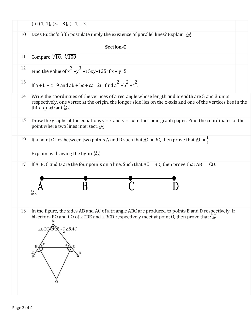 CBSE Mathematics Class IX Previous Year Question Paper 2017 - Page 3