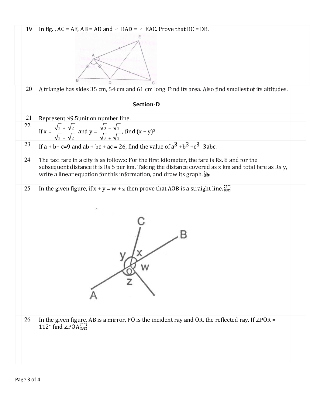 CBSE Mathematics Class IX Previous Year Question Paper 2017 - Page 4