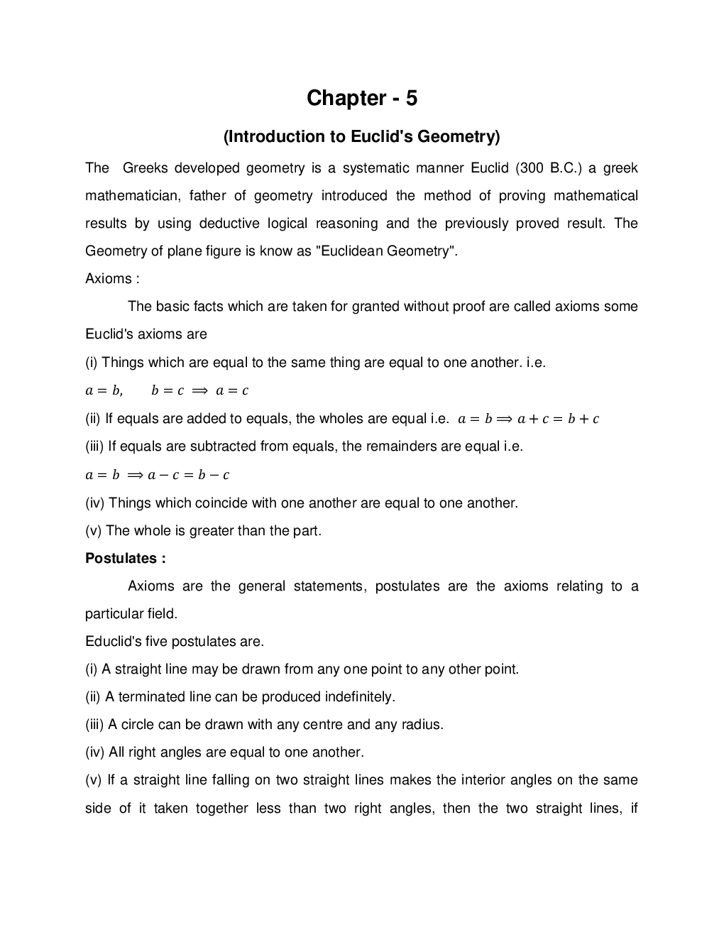 CBSE Revision Notes Class IX Maths - Page 5