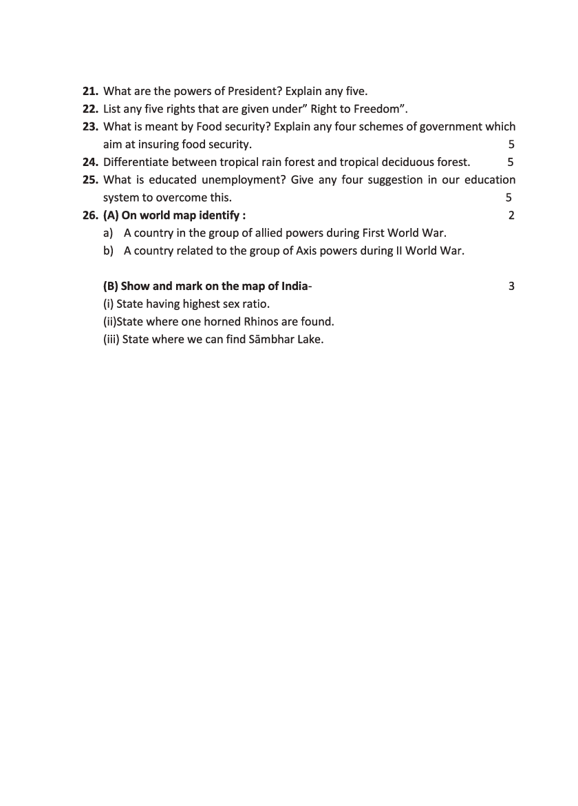 CBSE Social Science Class IX Previous Year Question Paper 2017 - Page 3