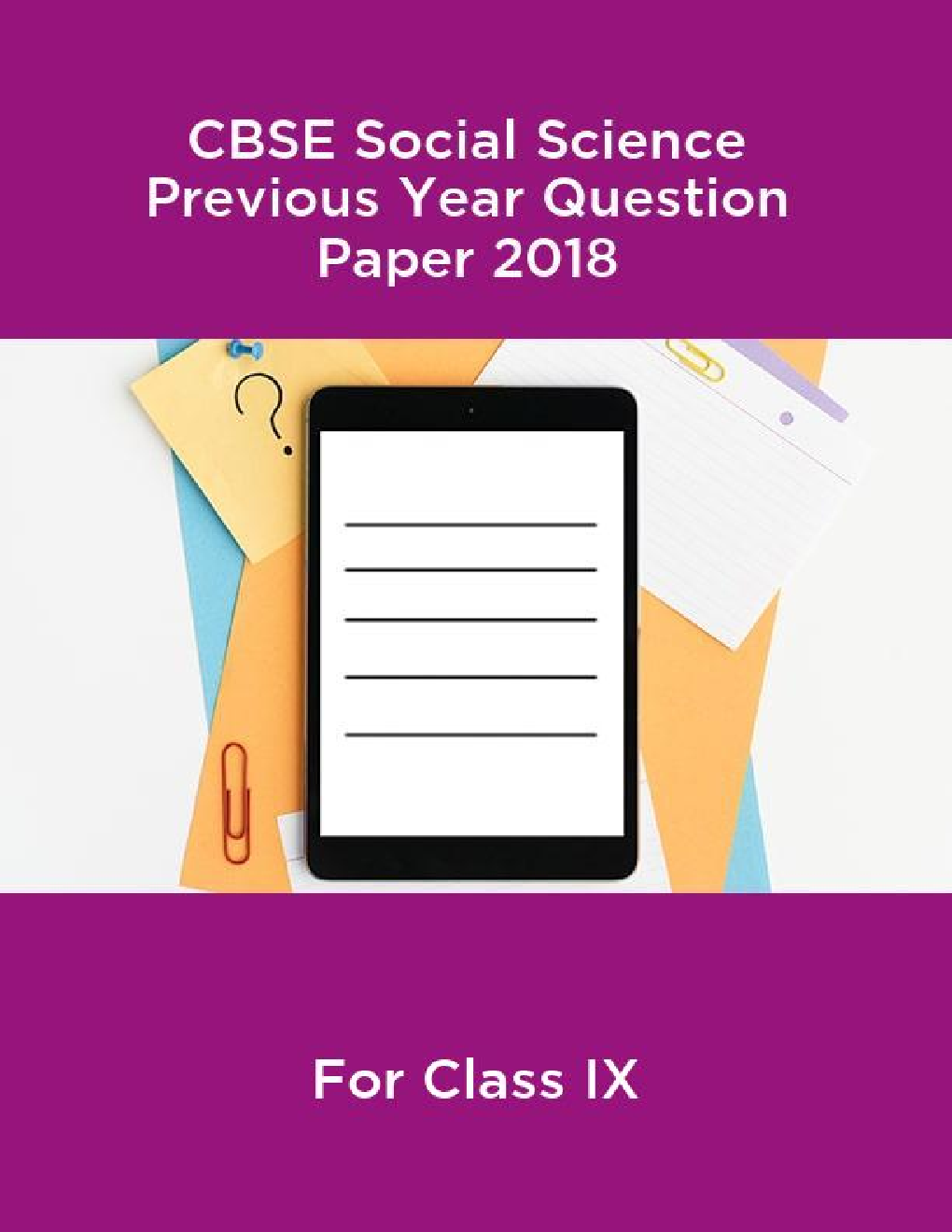 CBSE Social Science Class IX Previous Year Question Paper 2018 - Page 1