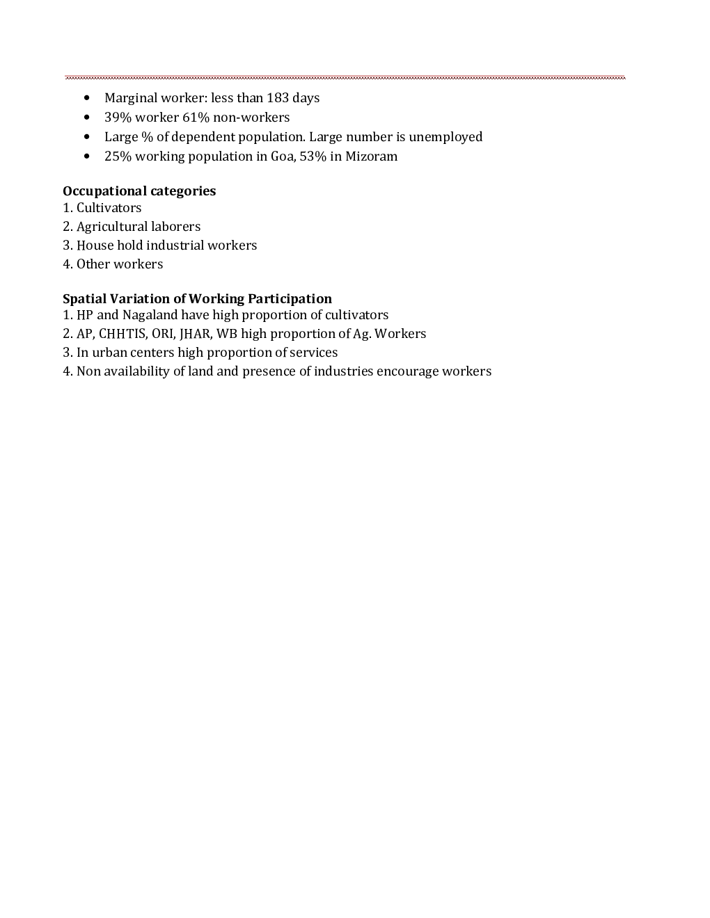 CBSE Class 12 Geography Revision Notes Population Distribution - Page 5