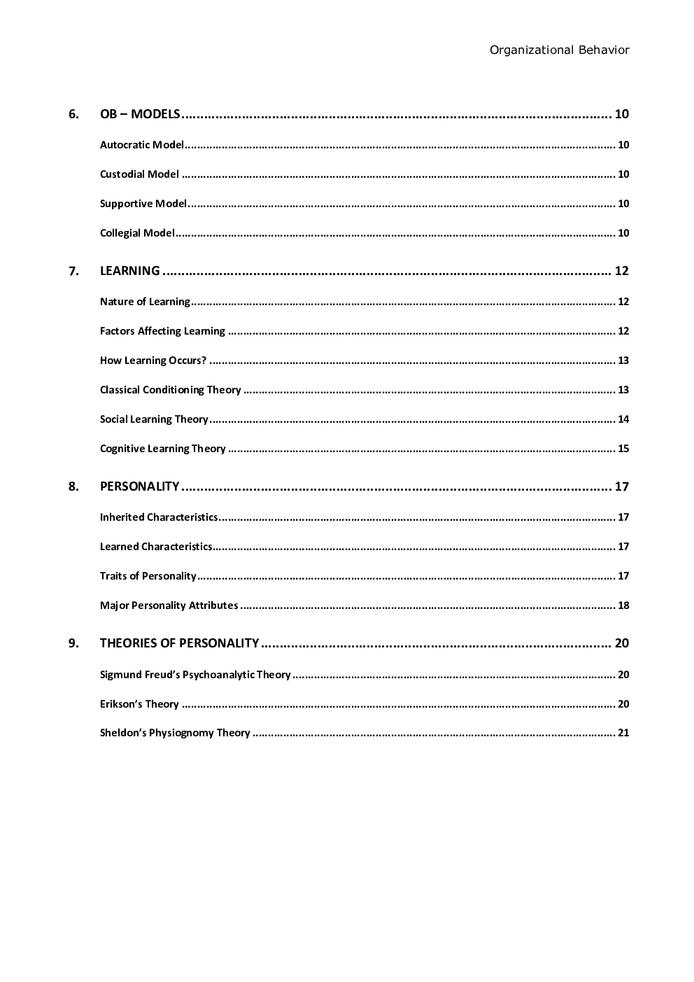 UGC NET Human Resource Management Study Material For Organisational Behaviour - Page 3