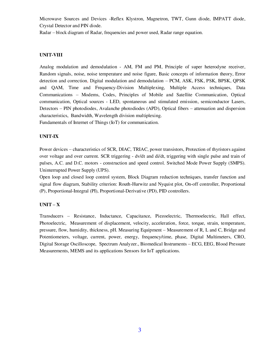 UGC NET Electronic Science Syllabus - Page 4
